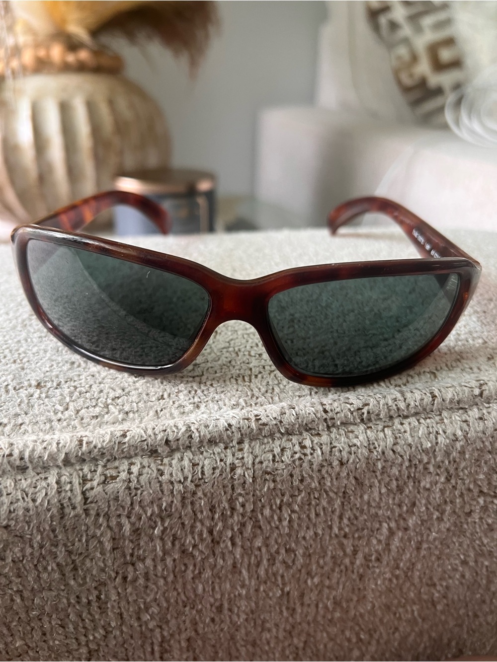 Dolce & Gabbana Tortoiseshell Frame Sunglasses with Dark Green Lenses